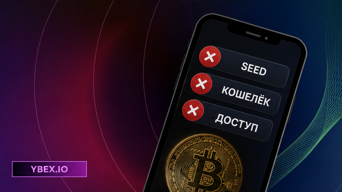 Тёмный баннер YBEX: чеклист стоп-флагов seed, кошелёк и удалённый доступ