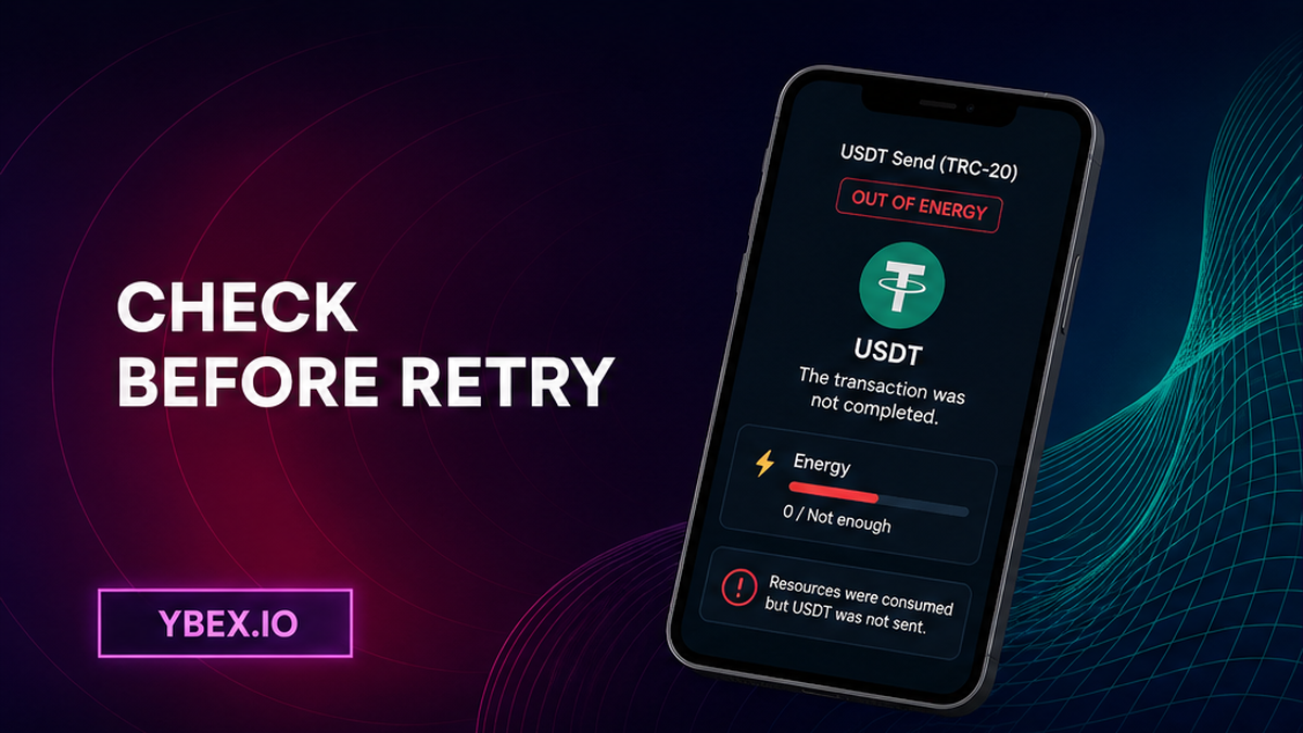 How to Fix a USDT TRC-20 “Out of Energy” Error Before a Crypto Swap