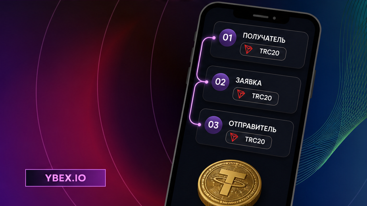 Схема совпадения сети USDT у получателя, в заявке и у отправителя