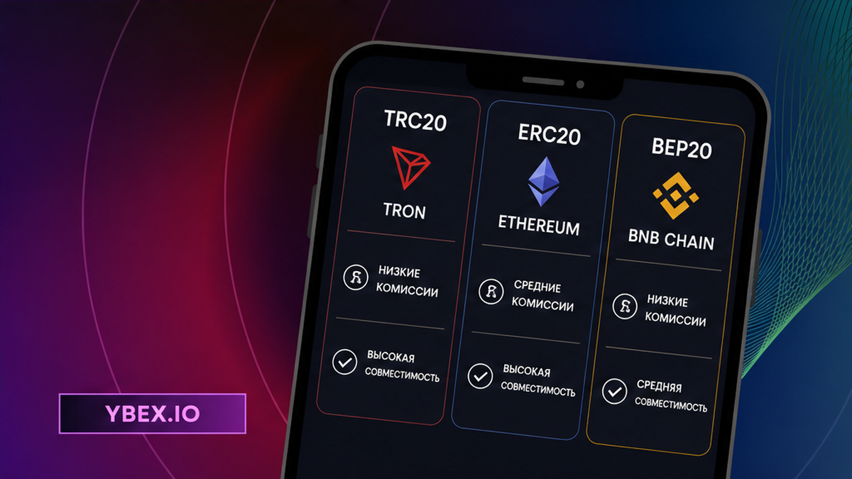 Сравнение сетей USDT TRC20, ERC20 и BEP20 по блокчейну и совместимости
