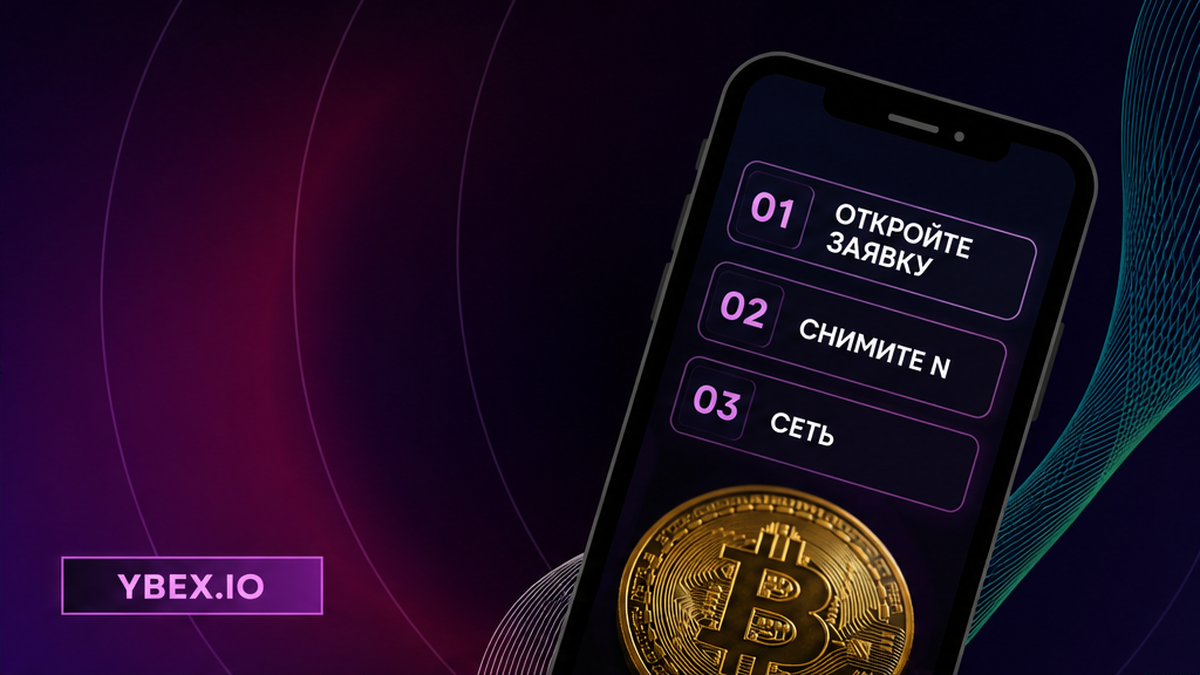 Три шага: открыть заявку YBEX, снять N confirmations и сеть с экрана ордера