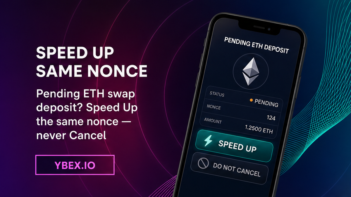 How to Speed Up a Pending Ethereum Deposit to a Crypto Swap (Low Gas)